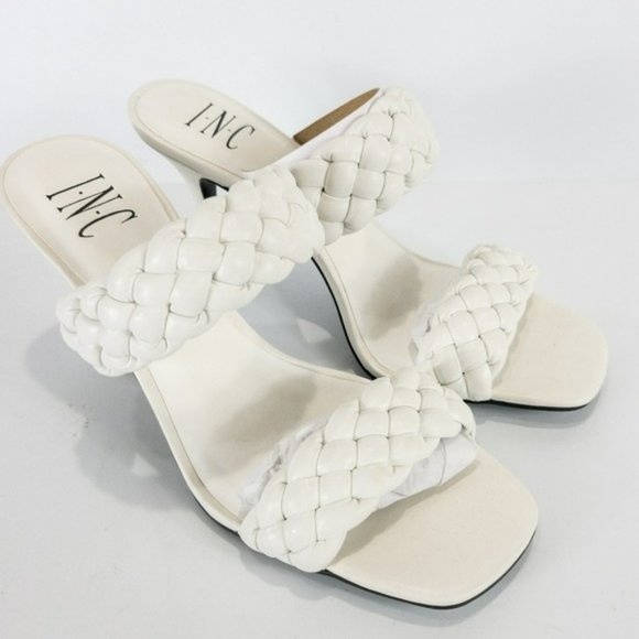 INC International Concepts Lyra Braided Sandals White -8.5 - Picture 6 of 9